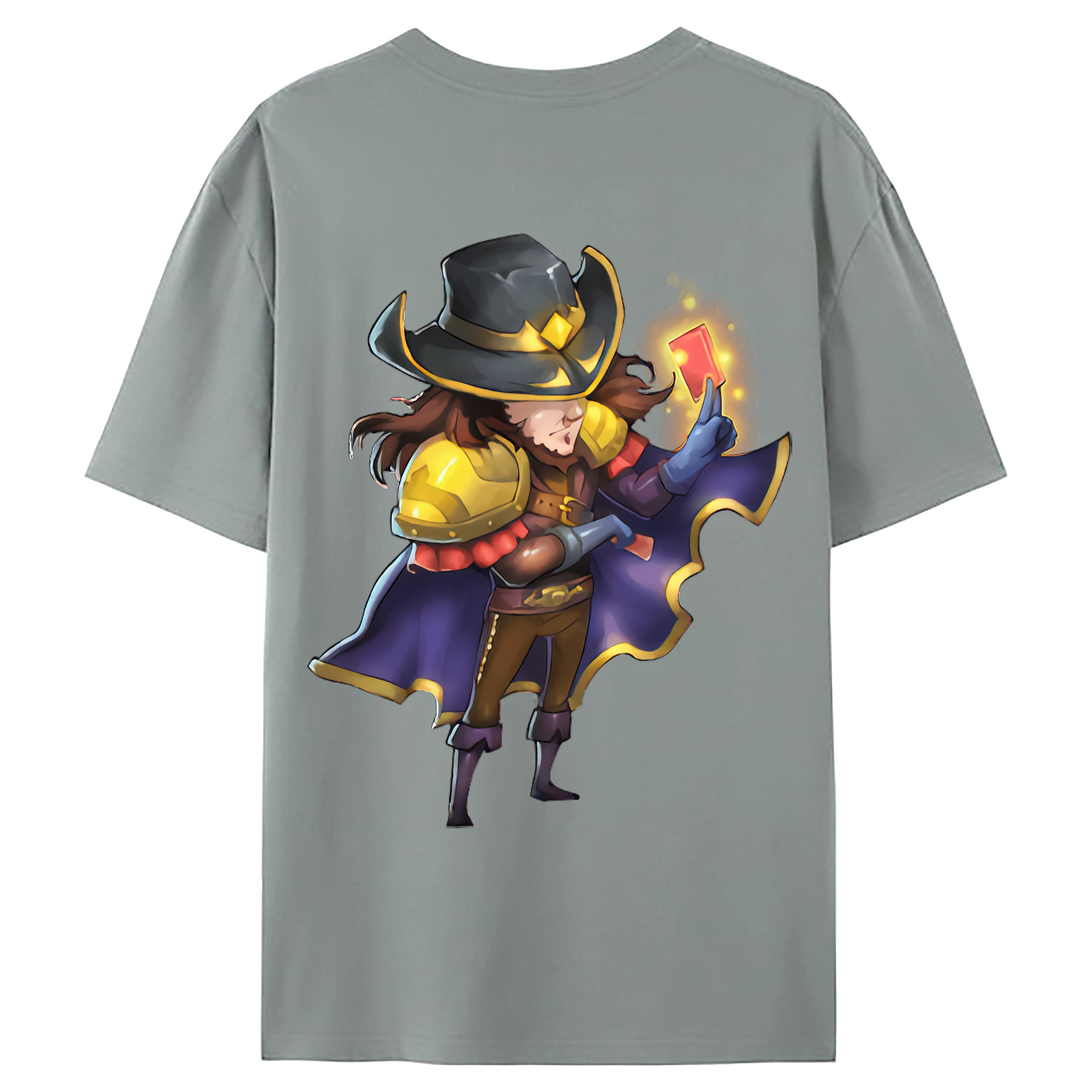 （画像用） リーグ・オブ・レジェンド League of Legends LOL 綿100％ メンズ半袖Tシャツ（バックプリント） 通気性